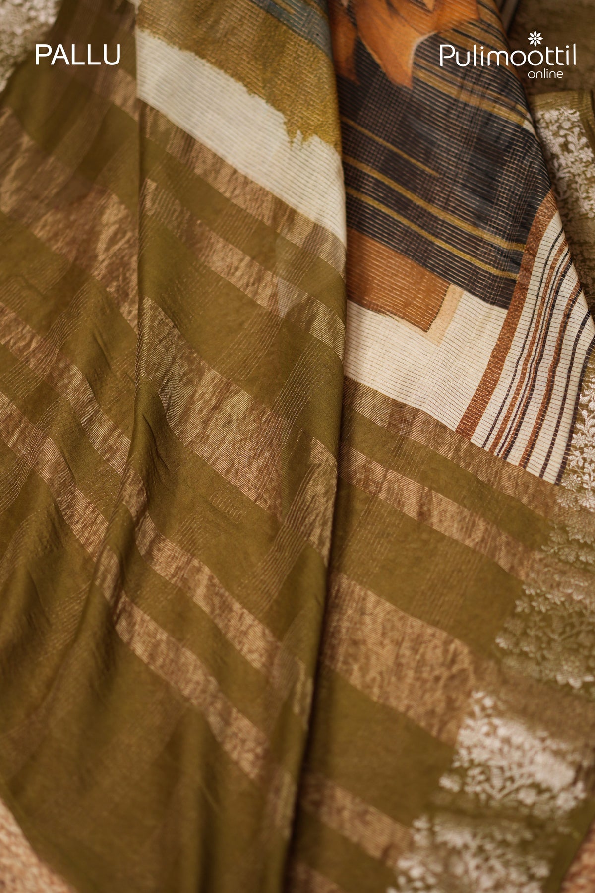 Ivory Colour Chanderi Silk Saree