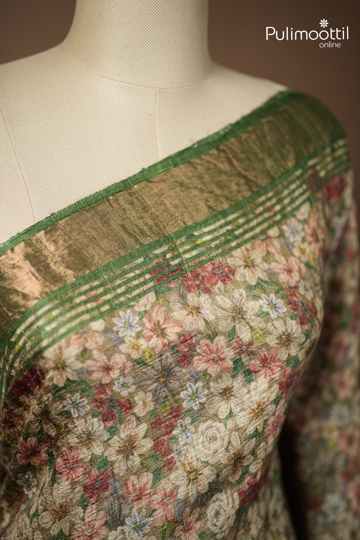Light Pink Colour Jute Silk Saree