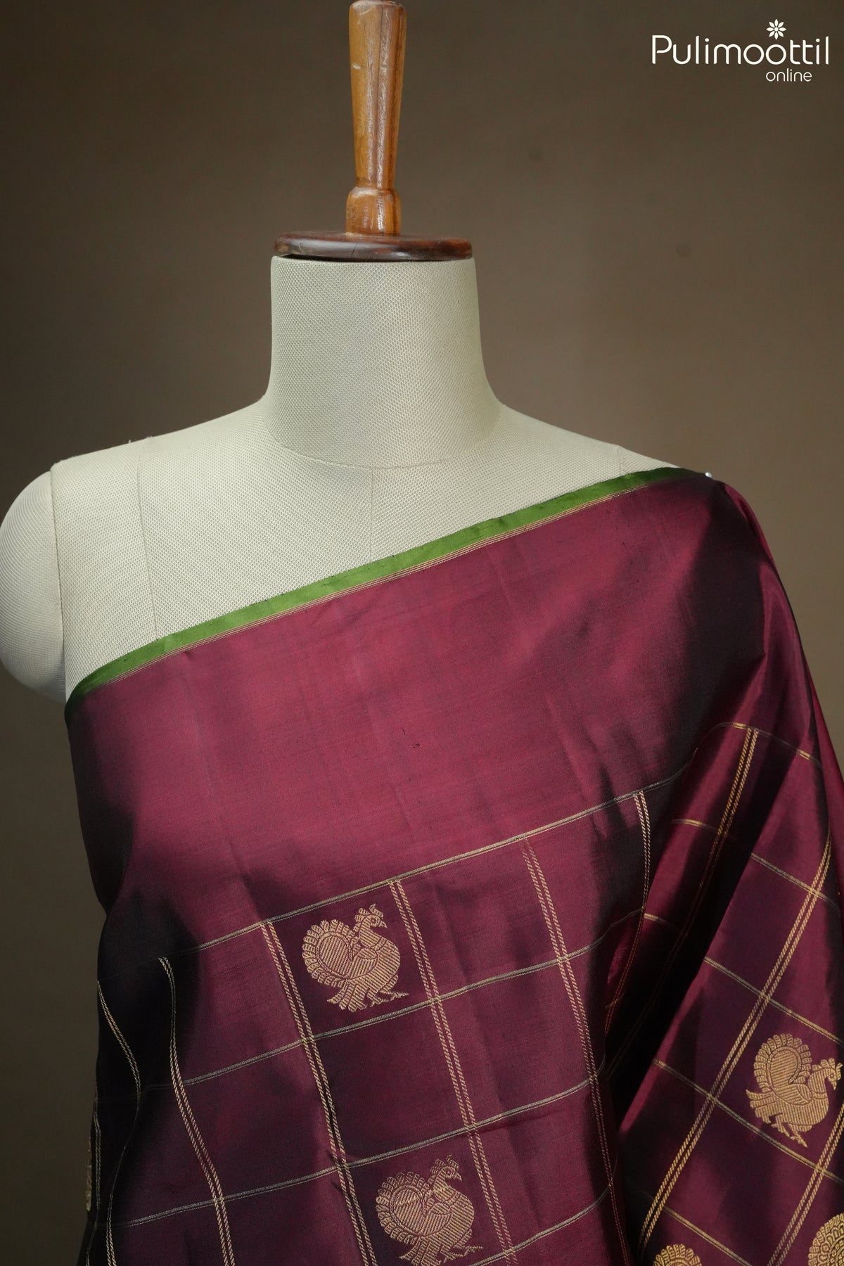 Violet Colour Kanchipuram Silk Saree.