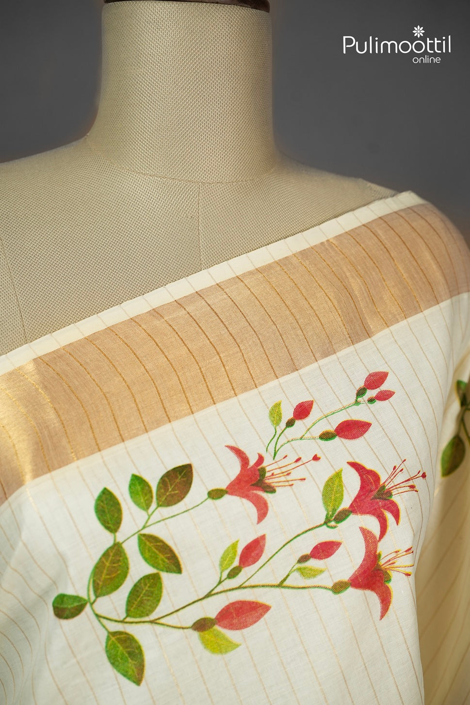 Offwhite Colour Kerala Traditional Cotton Set Saree