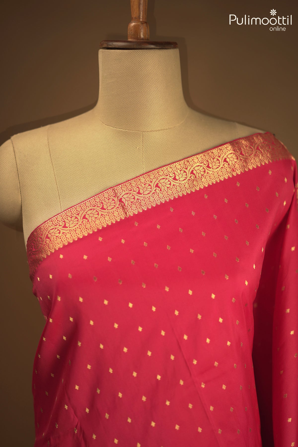 Rani Pink Colour Kanchipuram Saree.