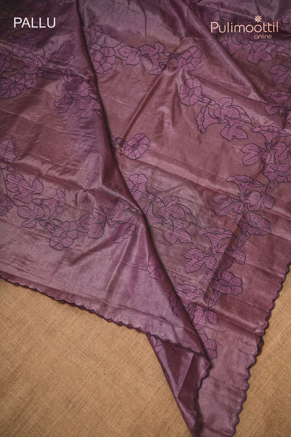Dusty Pink Colour Tussar Silk Saree