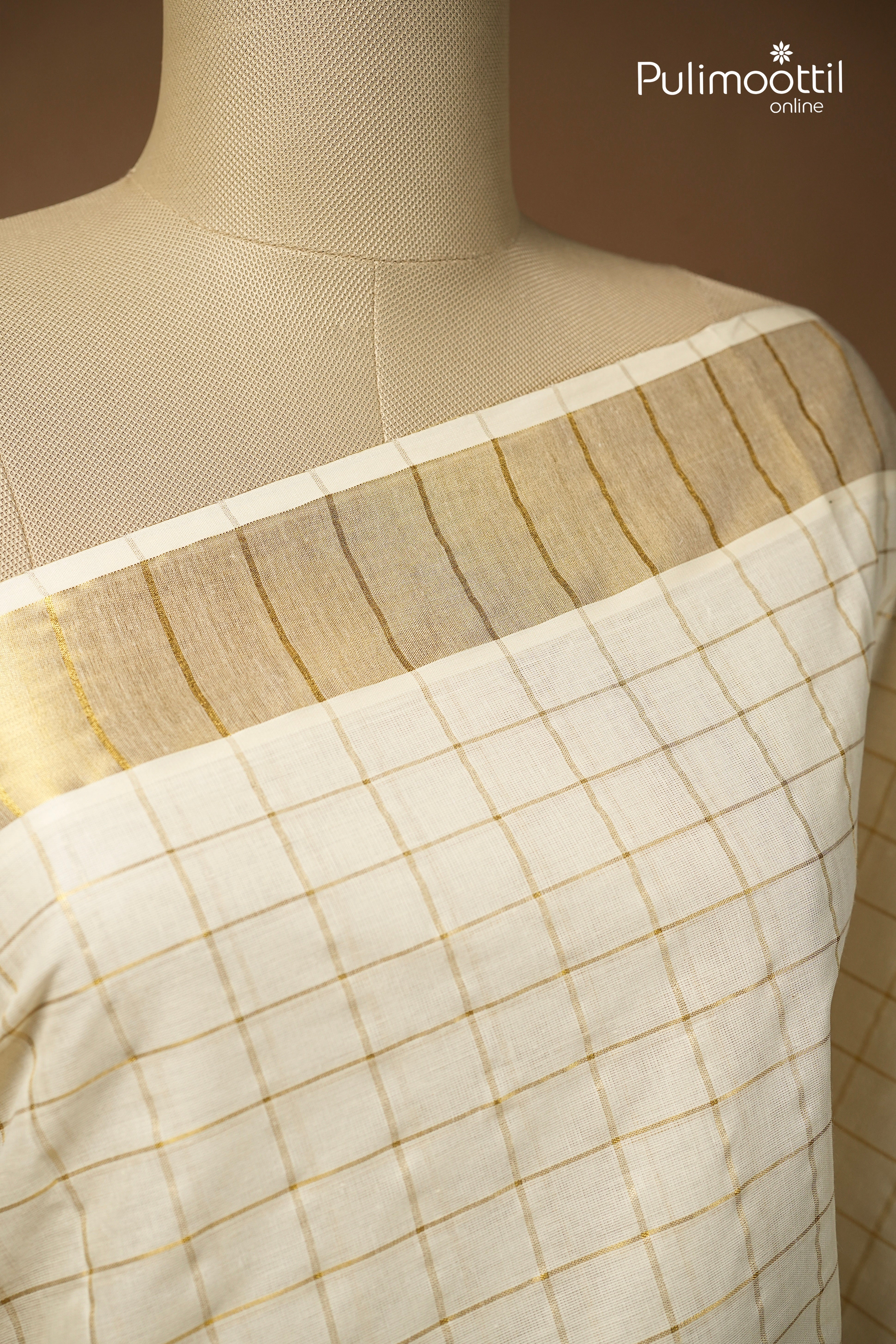 Offwhite Colour Kerala Traditional Cotton Set Saree