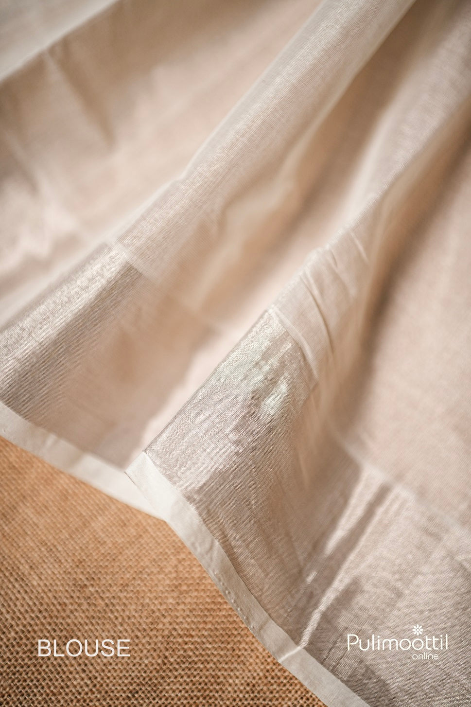 Kerala Traditional Silver Tissue Handloom Set Saree