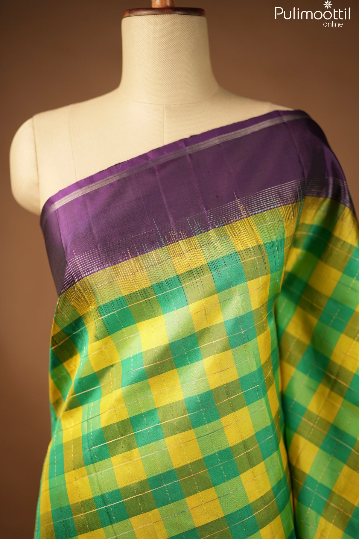 Multicolor Kanchipuram Soft Silk Saree
