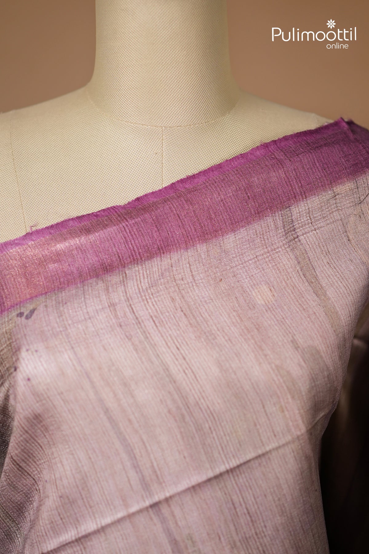 Multicolour Jute And Tussar Silk Saree