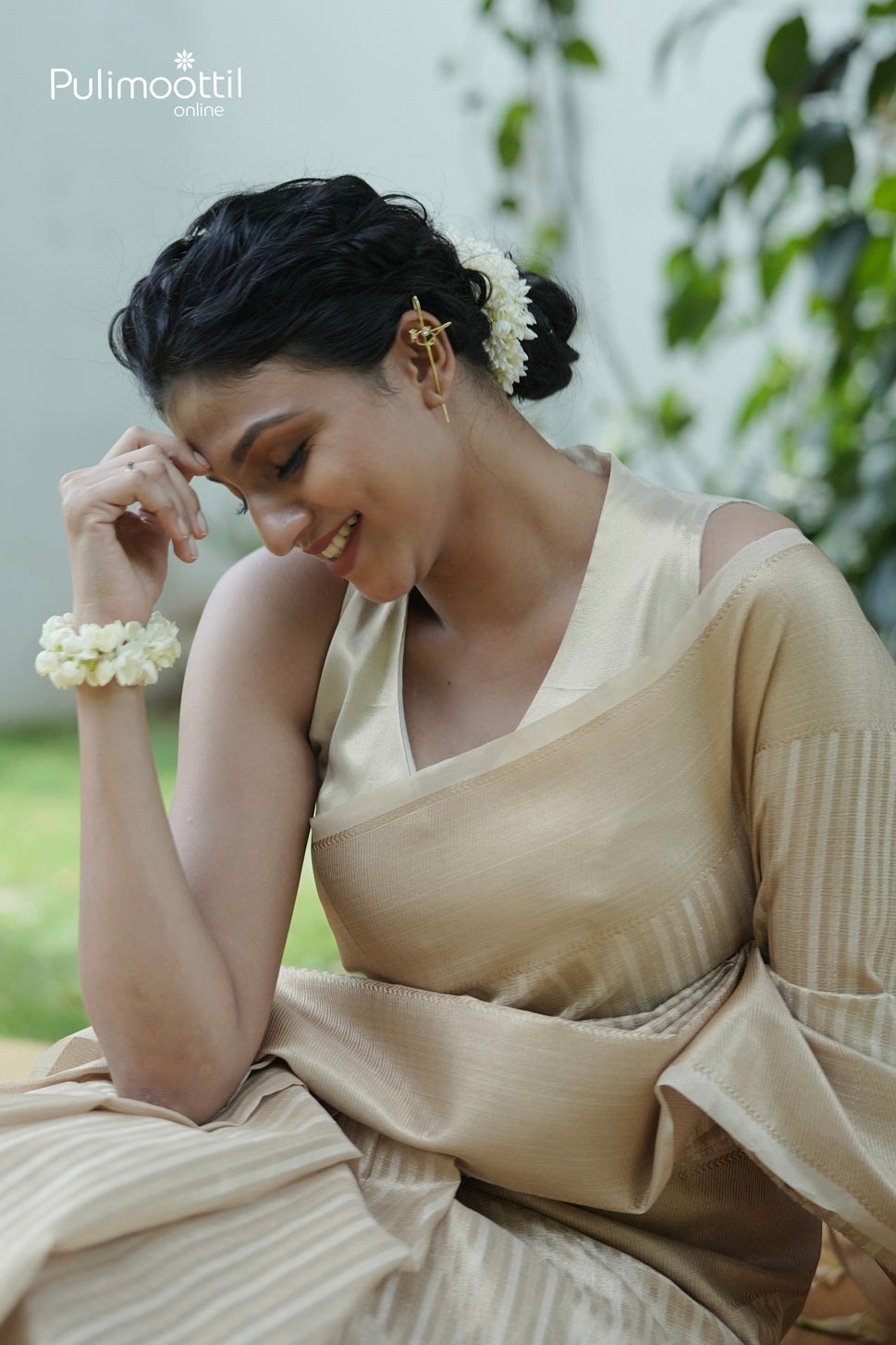 Golden Yellow Colour Tissue Organza Fancy Saree