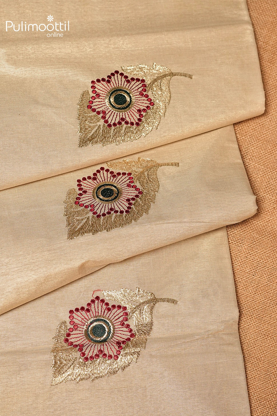 Kerala Traditional Golden Tissue Set Saree