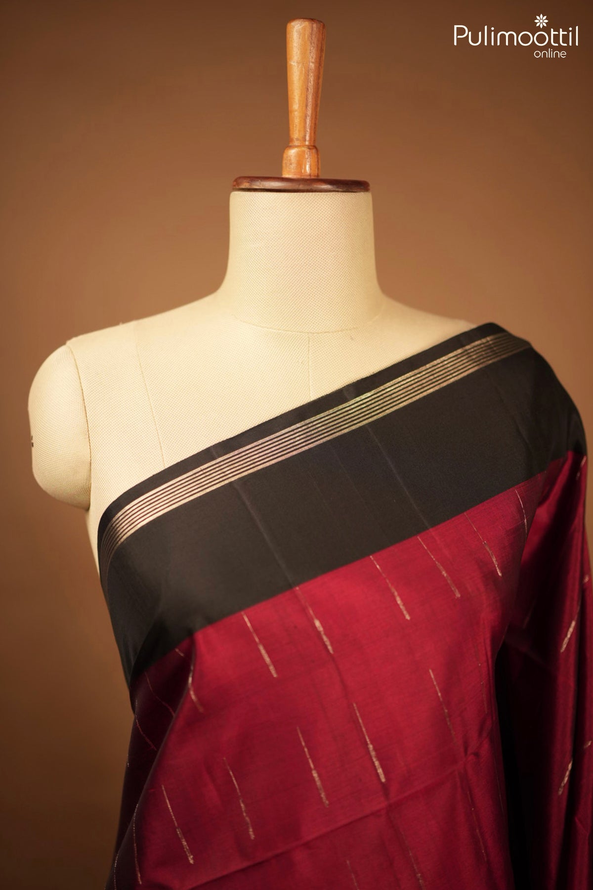 Maroon Colour Kanchipuram Soft Silk Saree