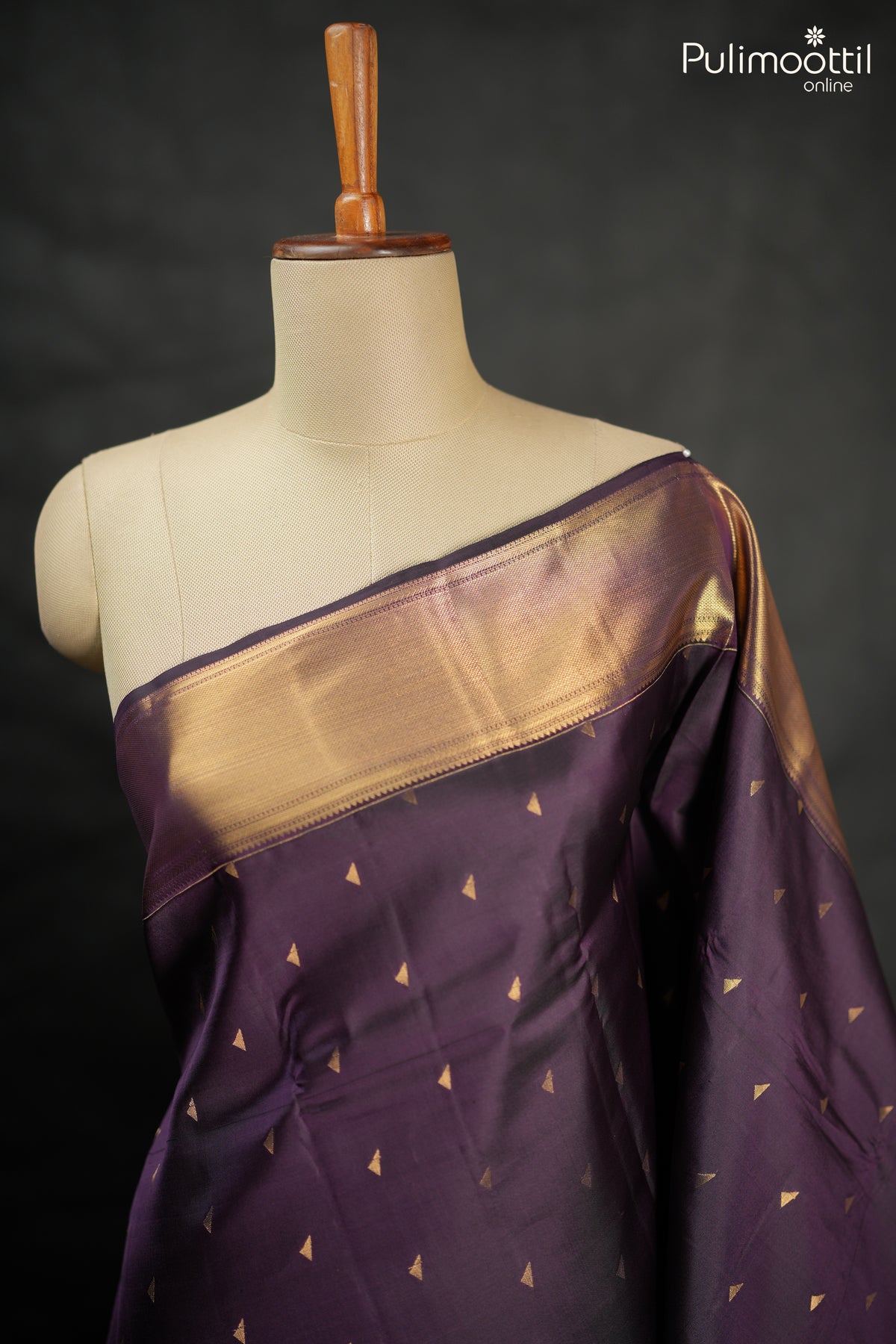 Purple Colour Kanchipuram Soft Silk Saree.