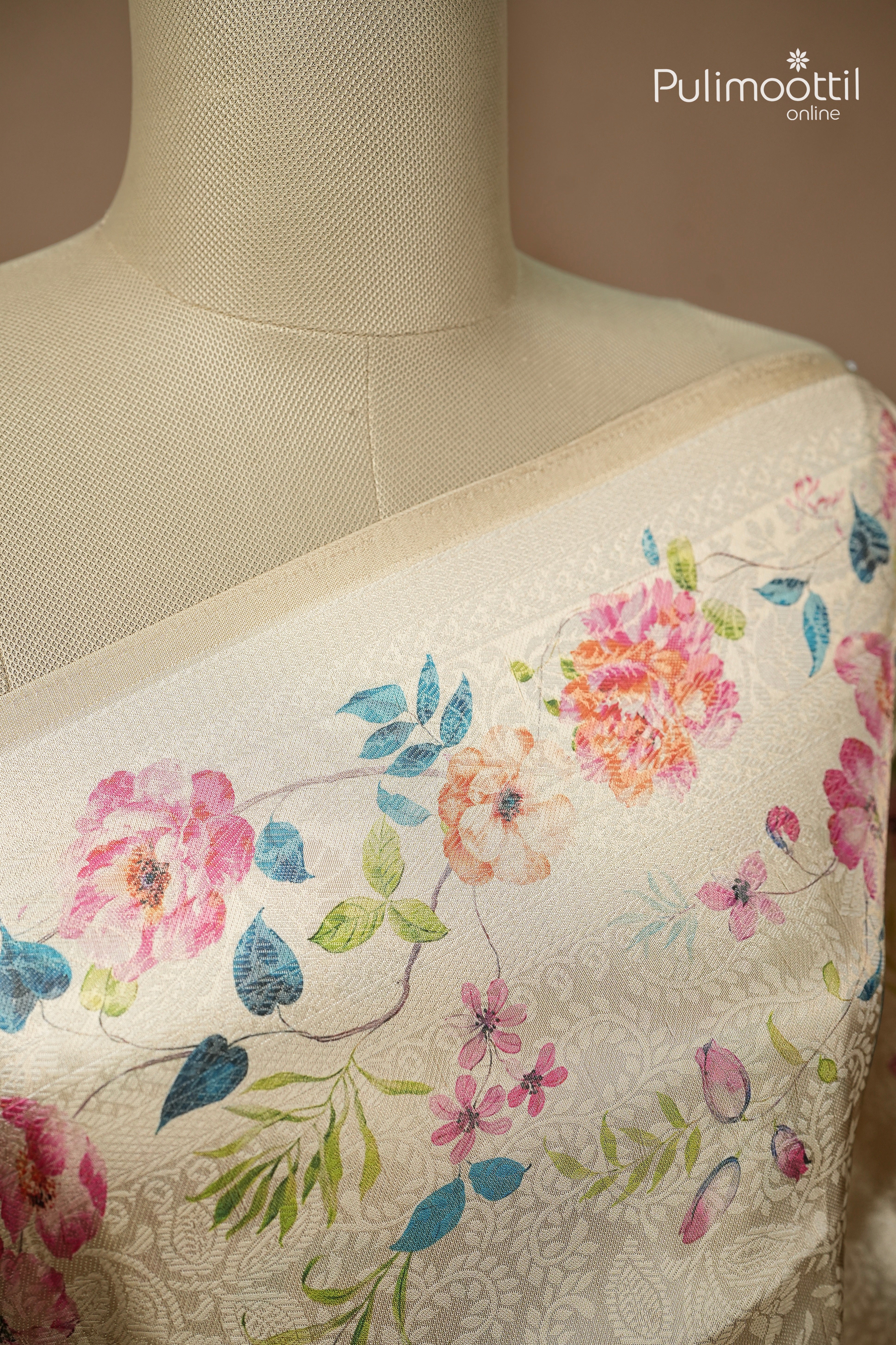 Ivory Colour Traditional Banarasi Saree