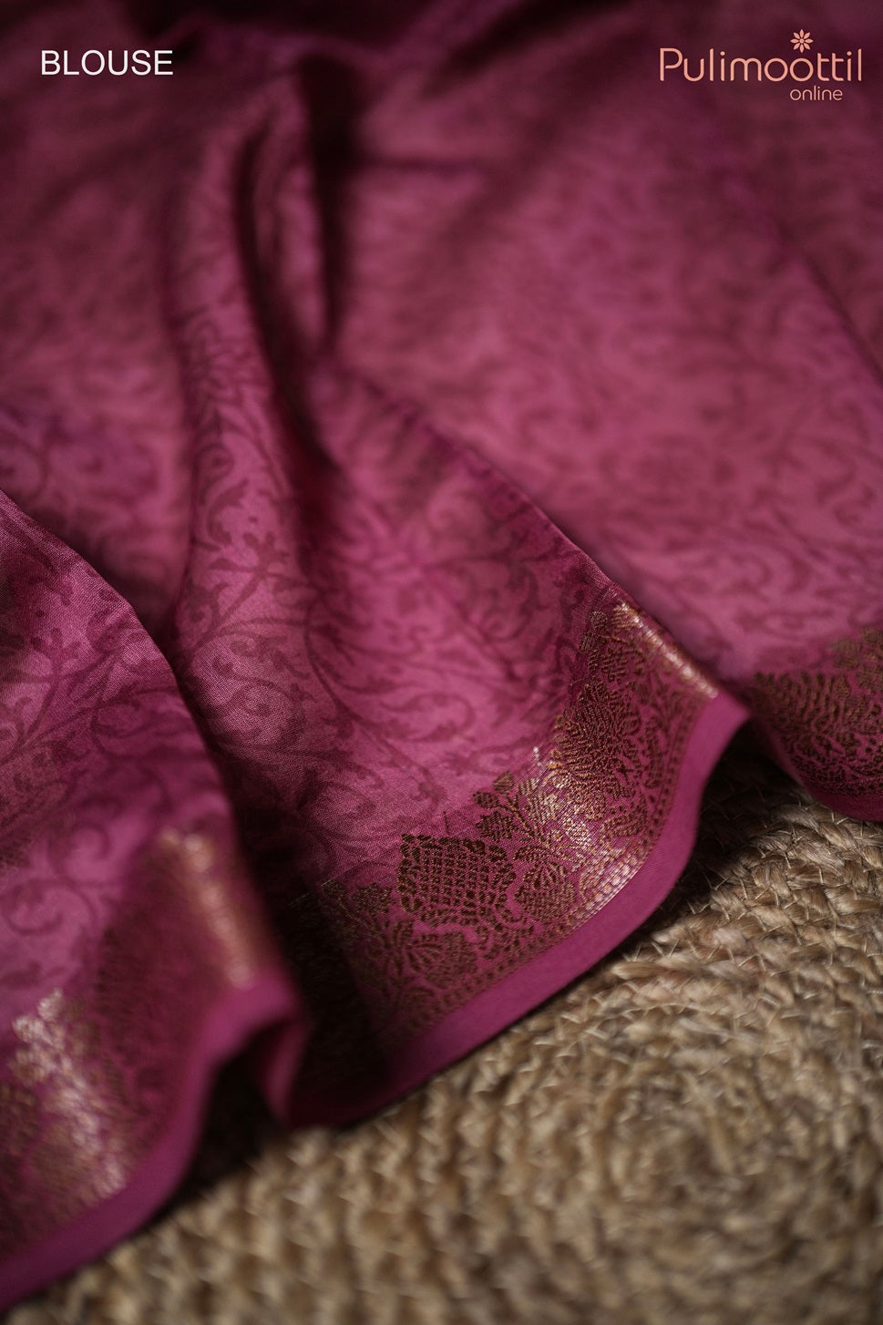 Onion Pink Colour Chanderi Saree.