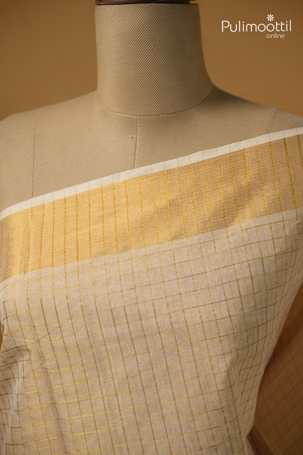 Kerala Traditional Golden Tissue Handloom Set Saree