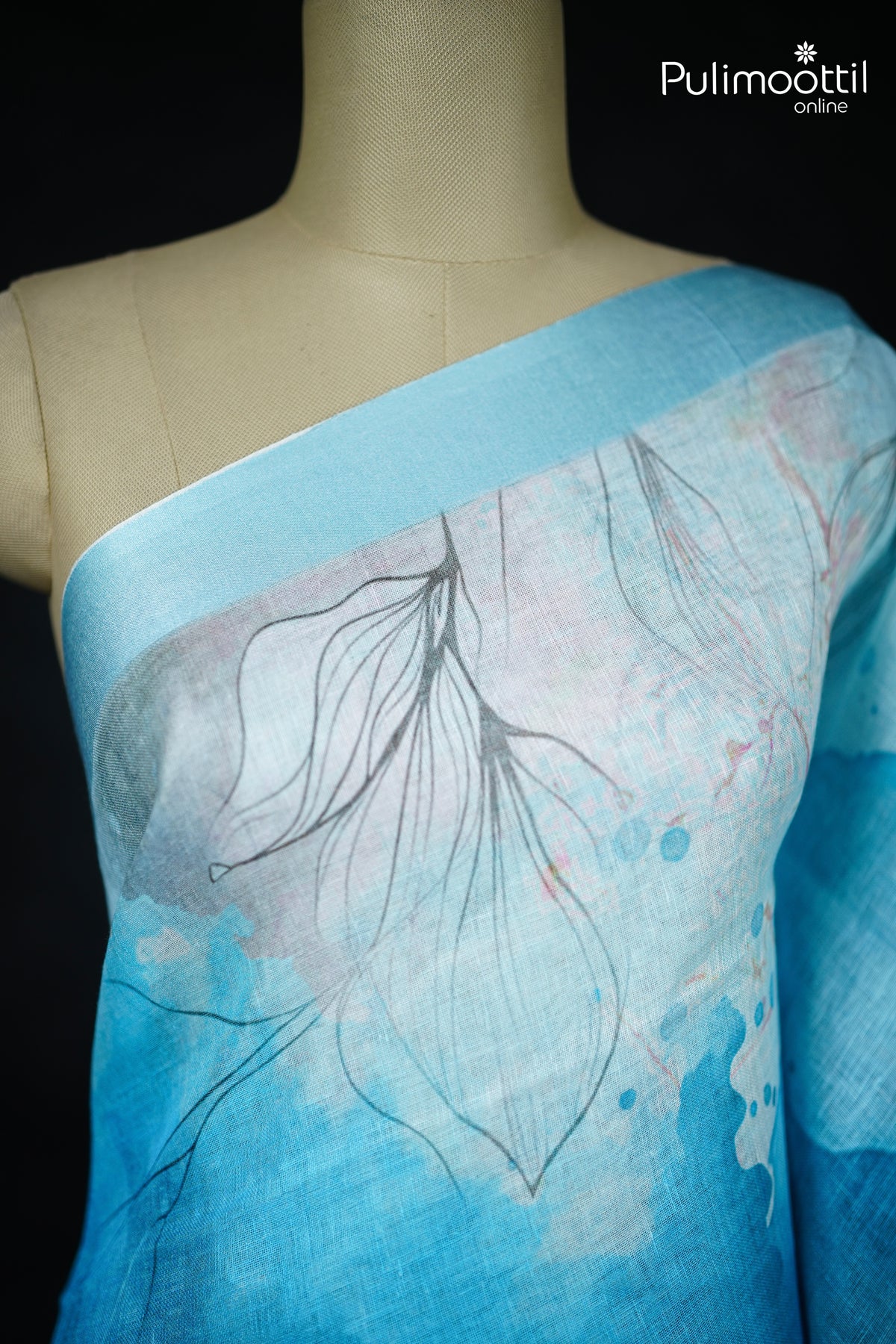 Milticolour Linen Saree