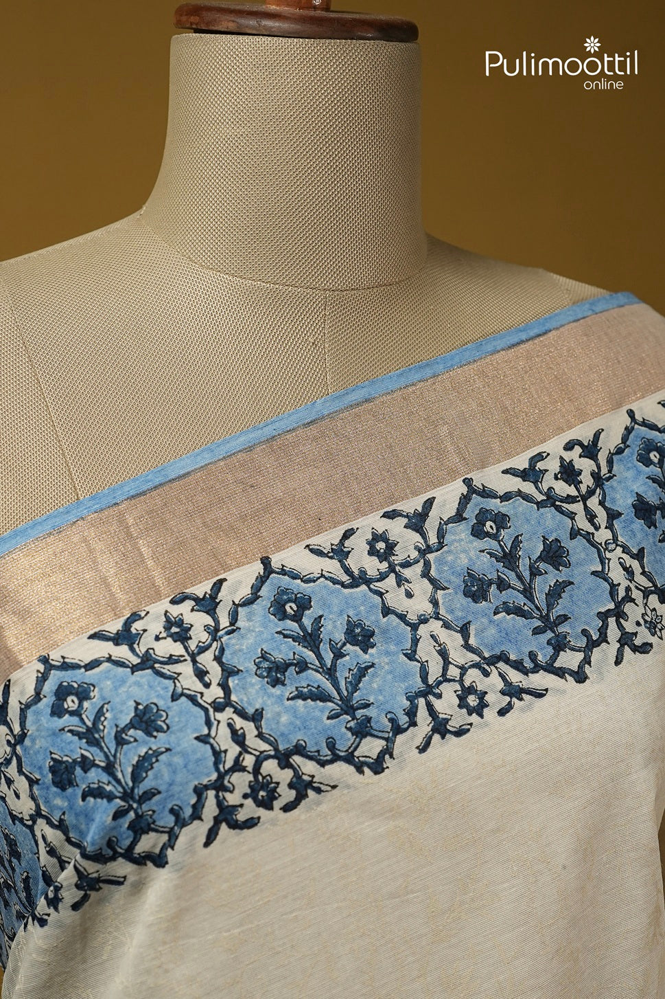 Offwhite Colour Kerala Traditional Cotton Set Saree