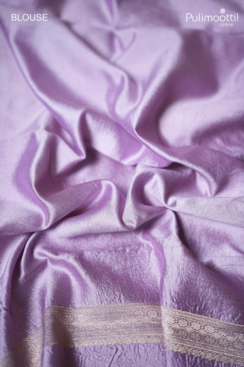 Lavender Colour Crushed Tissue Fancy Saree
