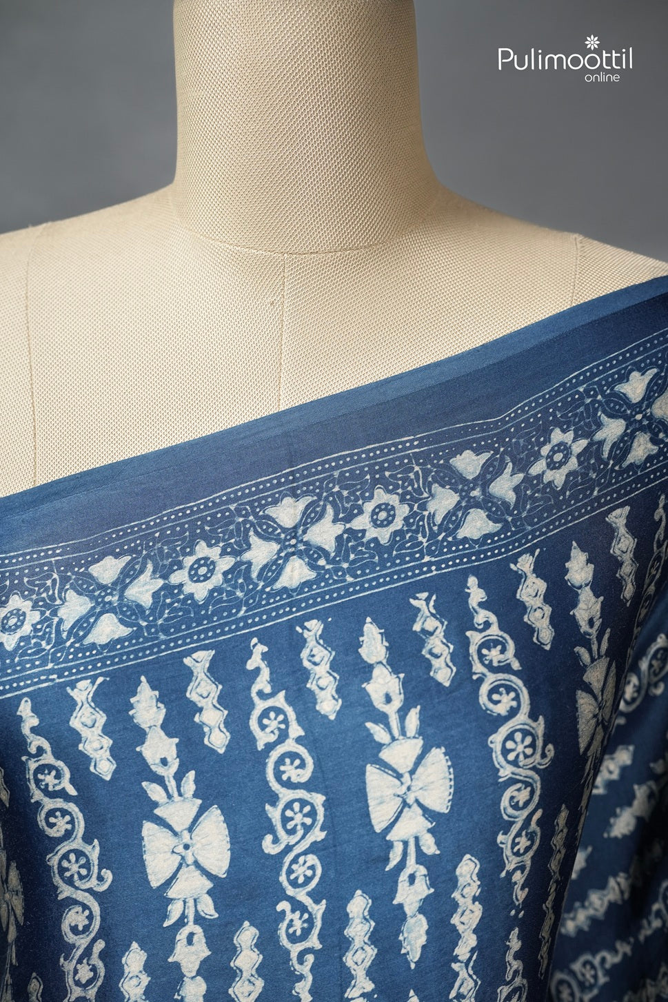 Dark Steel Blue Colour Modal Silk Saree