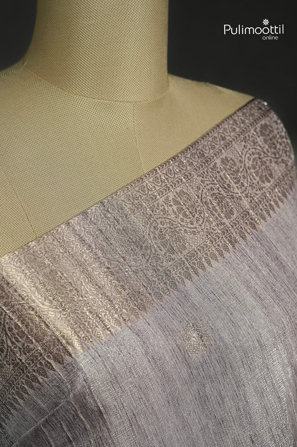 Lavender Colour Semi Tissue Saree