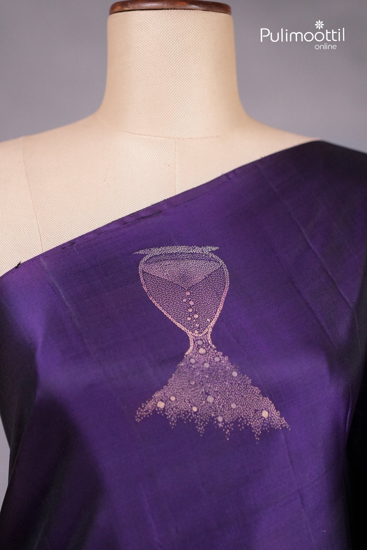 Violet Colour Kanchipuram Soft Silk Saree