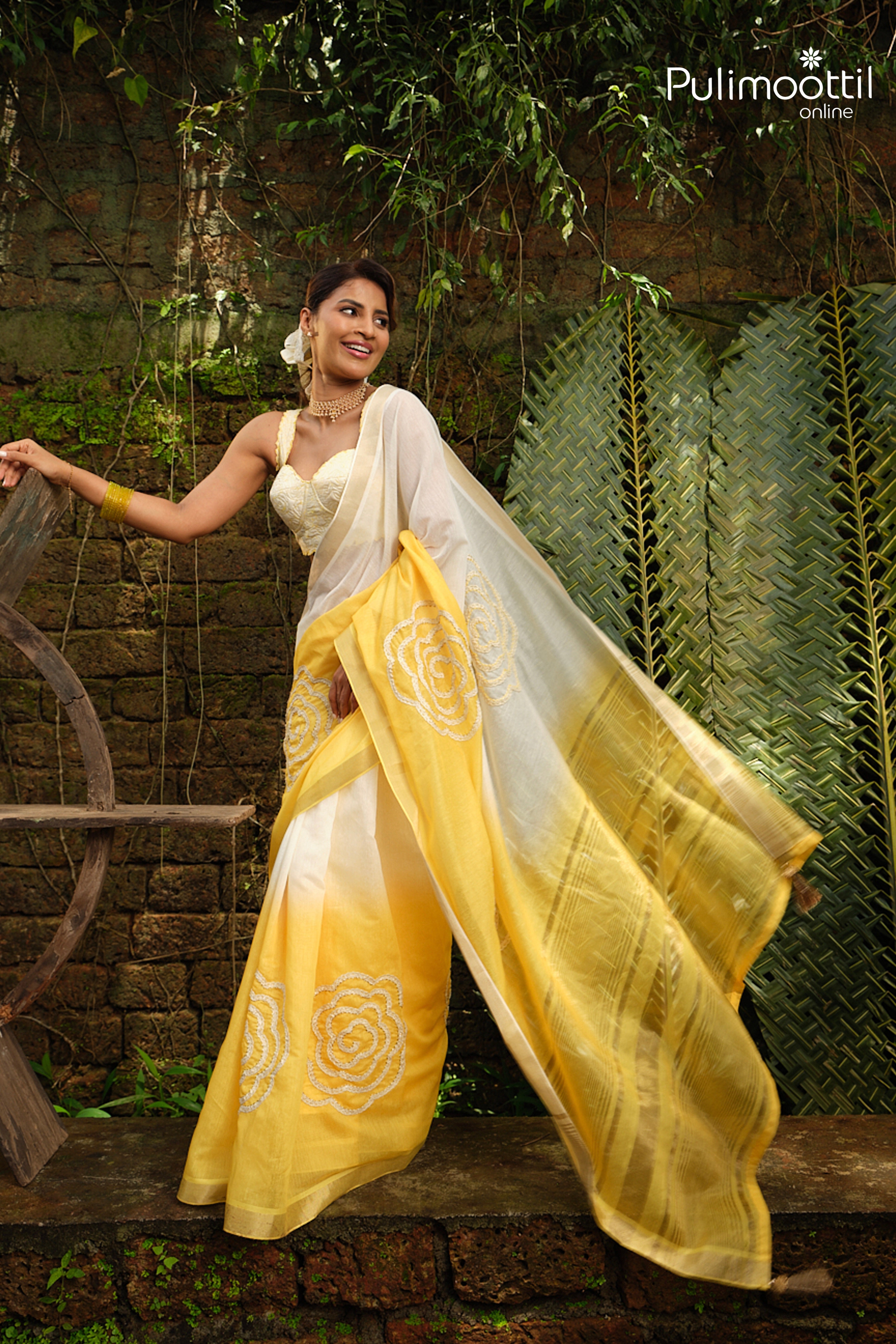 Semi Chanderi Traditional Ombre Saree