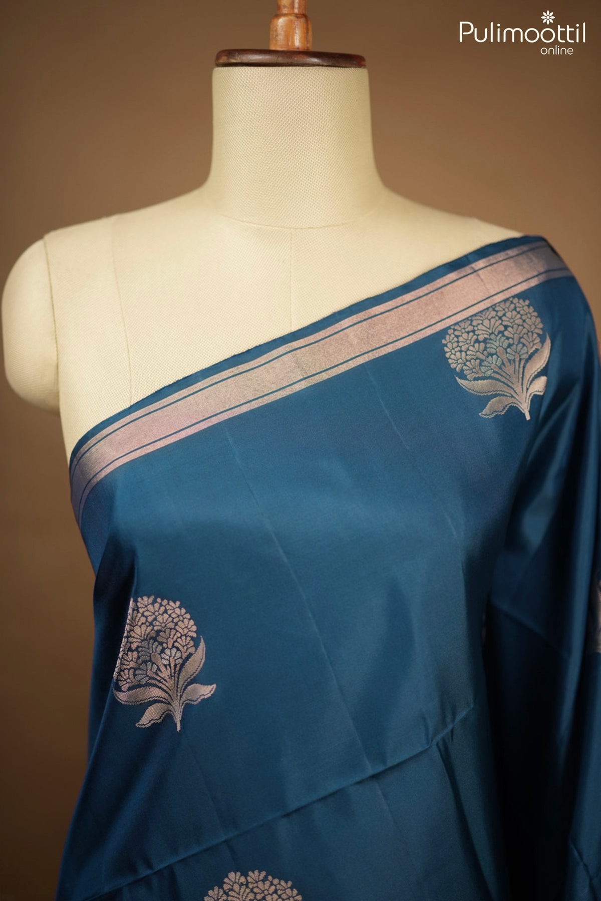 German Blue Colour Kanchipuram Soft Silk Saree