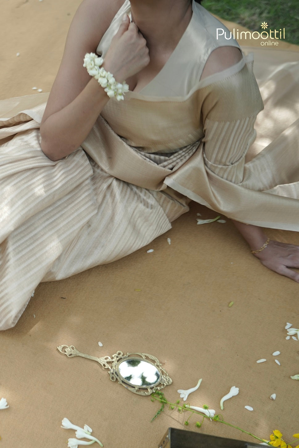 Golden Yellow Colour Tissue Organza Fancy Saree