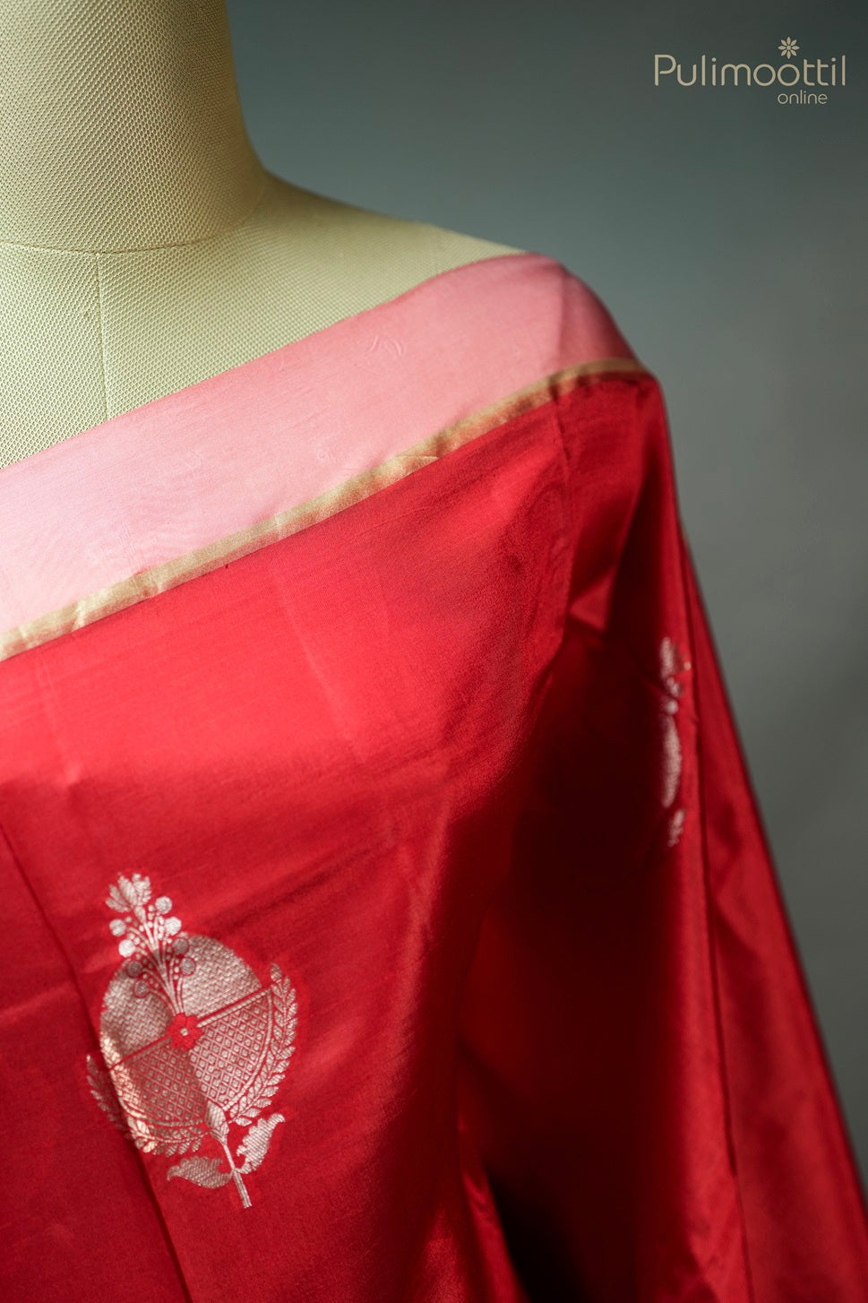 Red Colour Puna Silk Saree