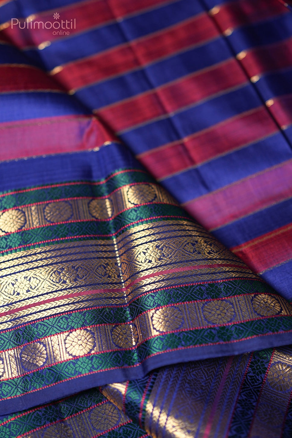 Multicolor Kanchipuram Designer Saree