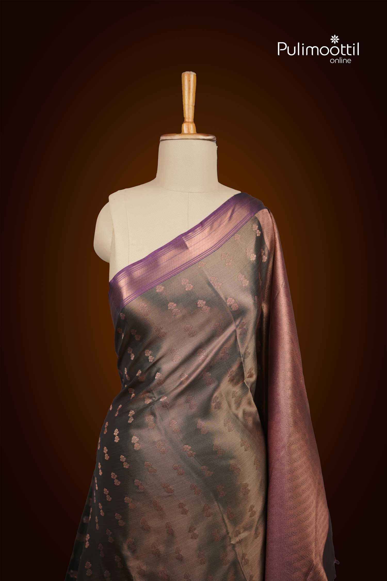 Sage Green Tissue Silk Saree.