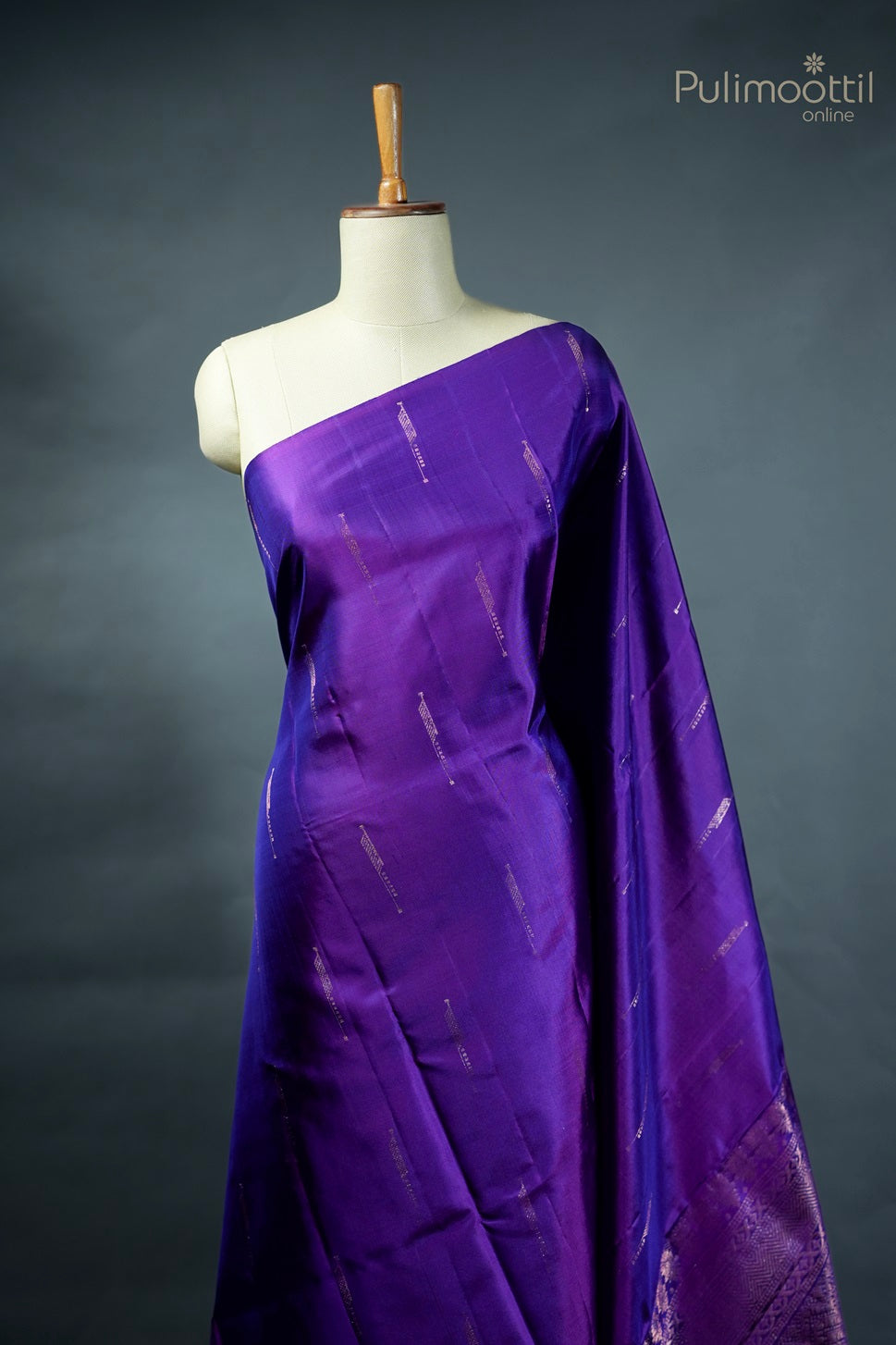 Dark Violet Colour Kanchipuram Soft Silk Saree