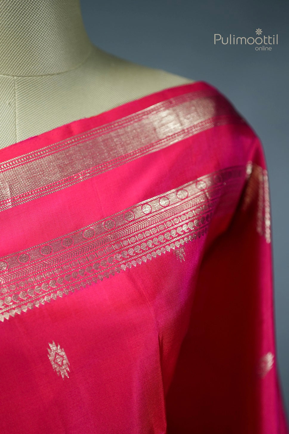 Rani Pink Colour Soft Silk Saree