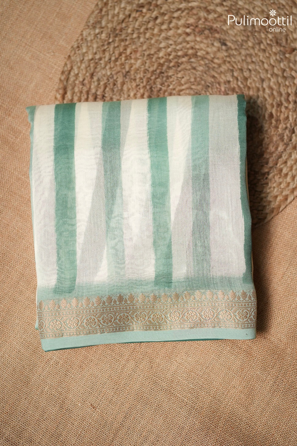 Multi color Chanderi silk saree.