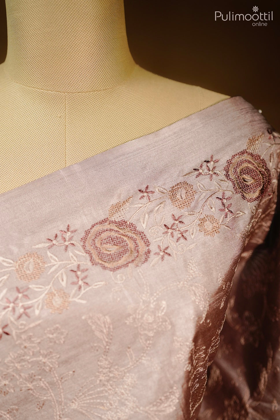 Light chikku color Tussar silk saree