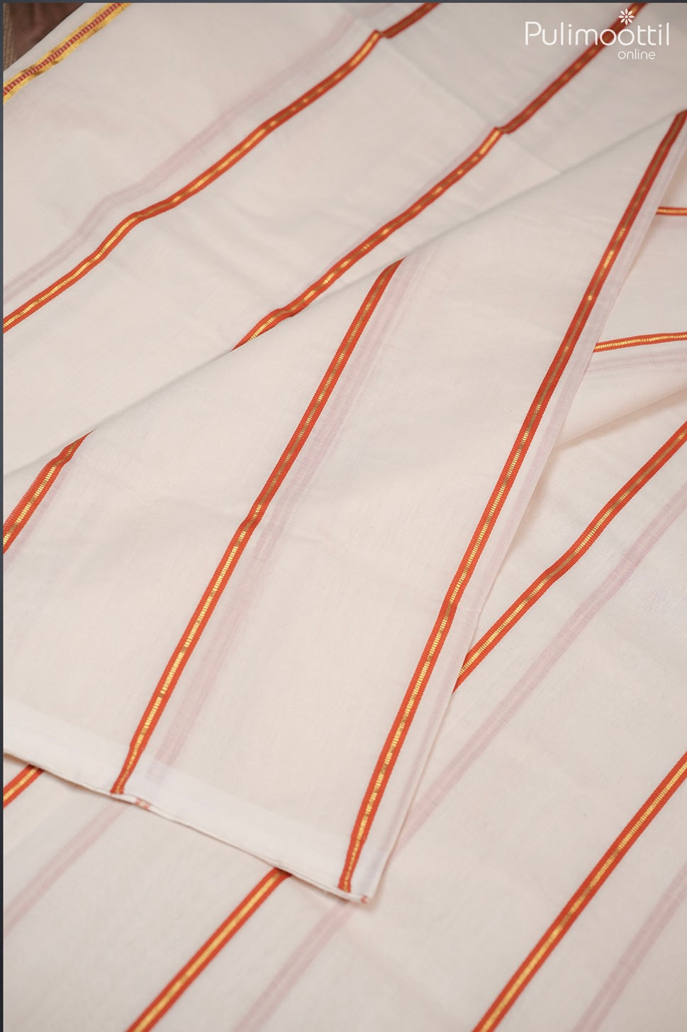Off white color handloom cotton saree