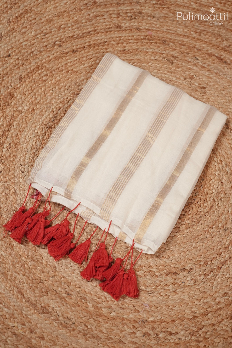 Off White Colour Mul Cotton Saree