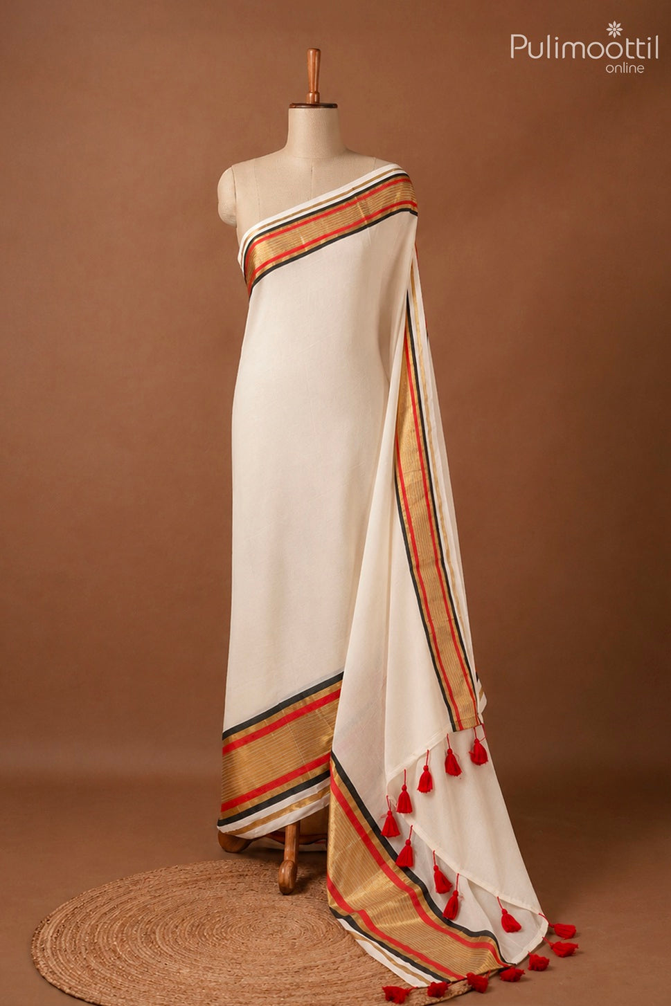 Off White Colour Mul Cotton Saree