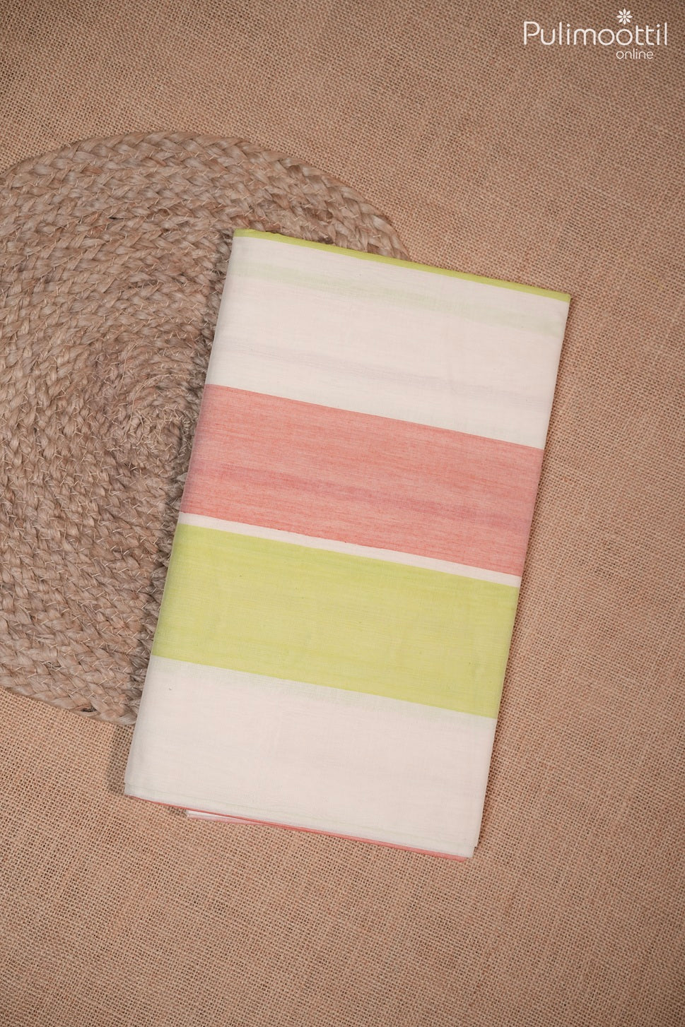 Off white color handloom cotton saree