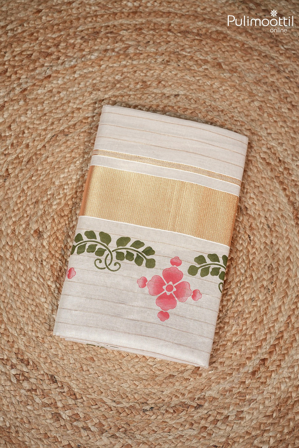 Kerala Traditional Golden Tissue Set Saree