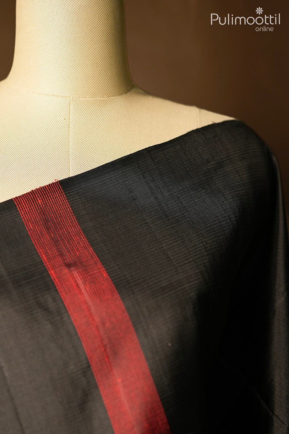 Black color Kanchipuram soft silk saree