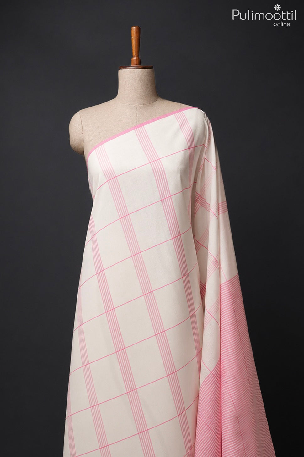 Off white color handloom cotton saree