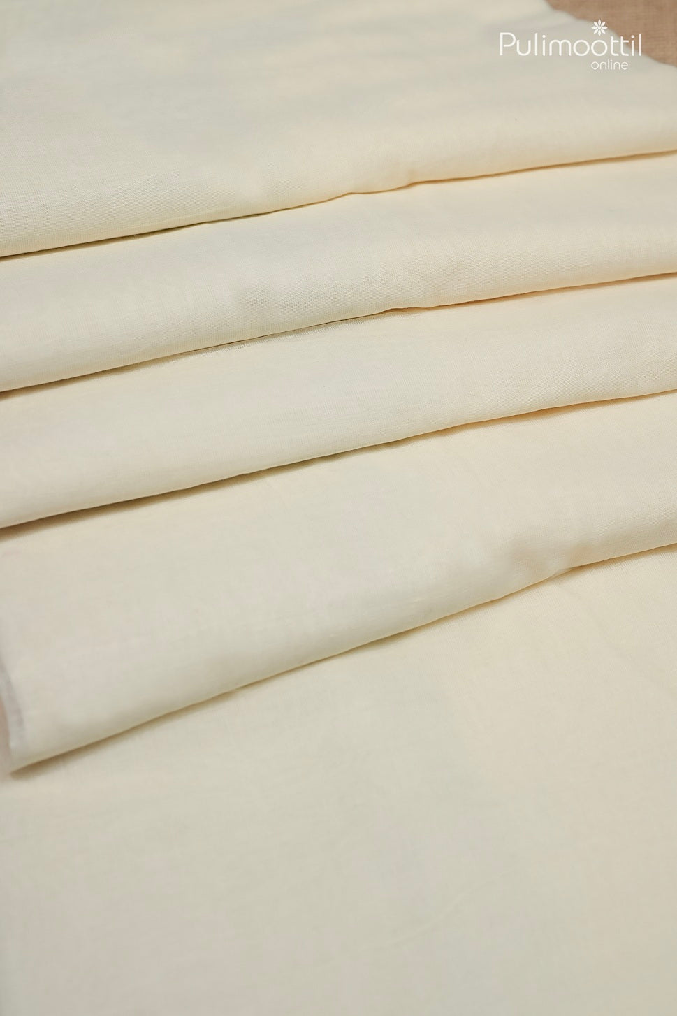 Off-white color Mul Cotton saree