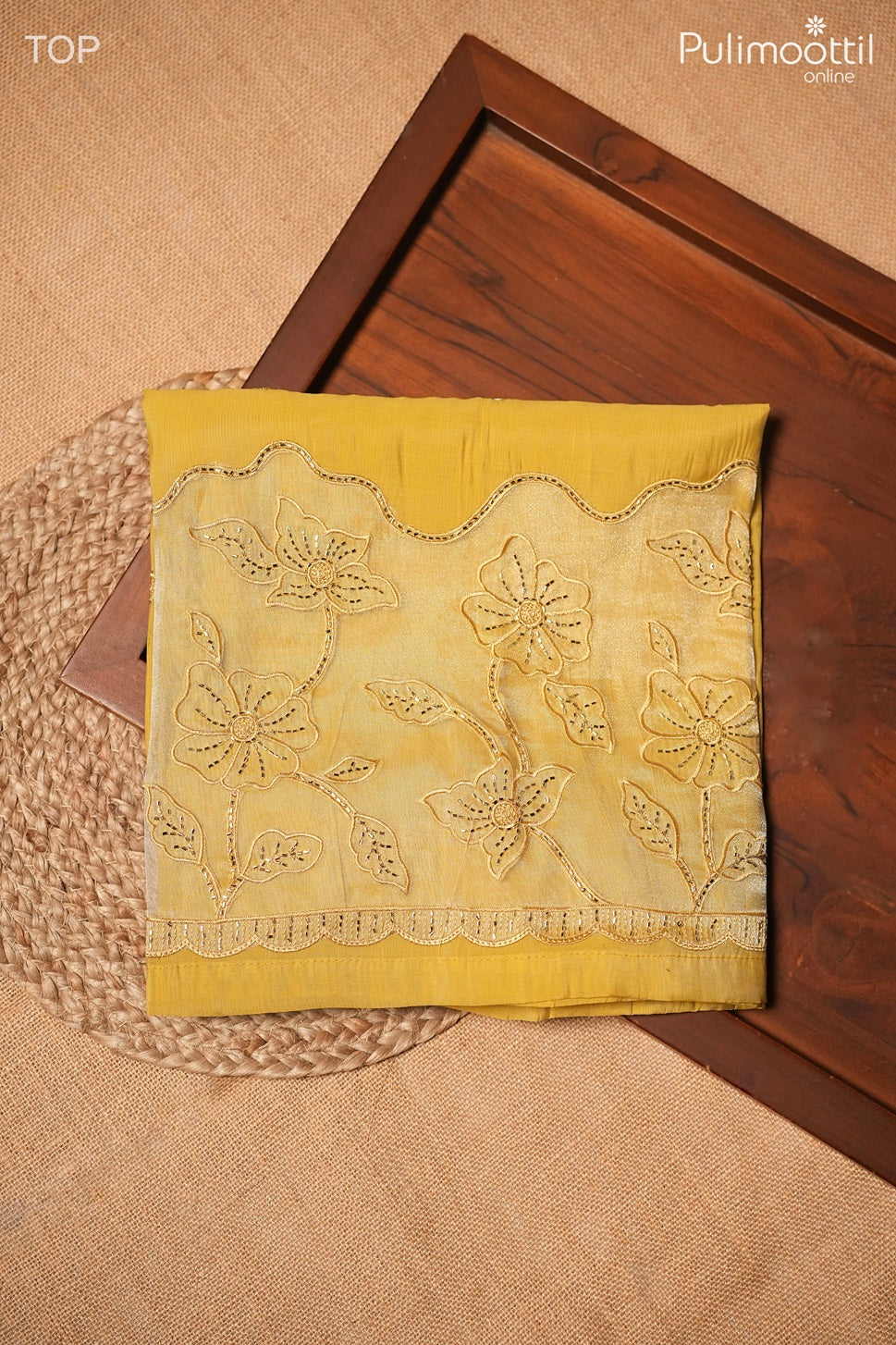OLIVE GREEN BLENDED CHANDERI UNSTITCHED SALWAR SET