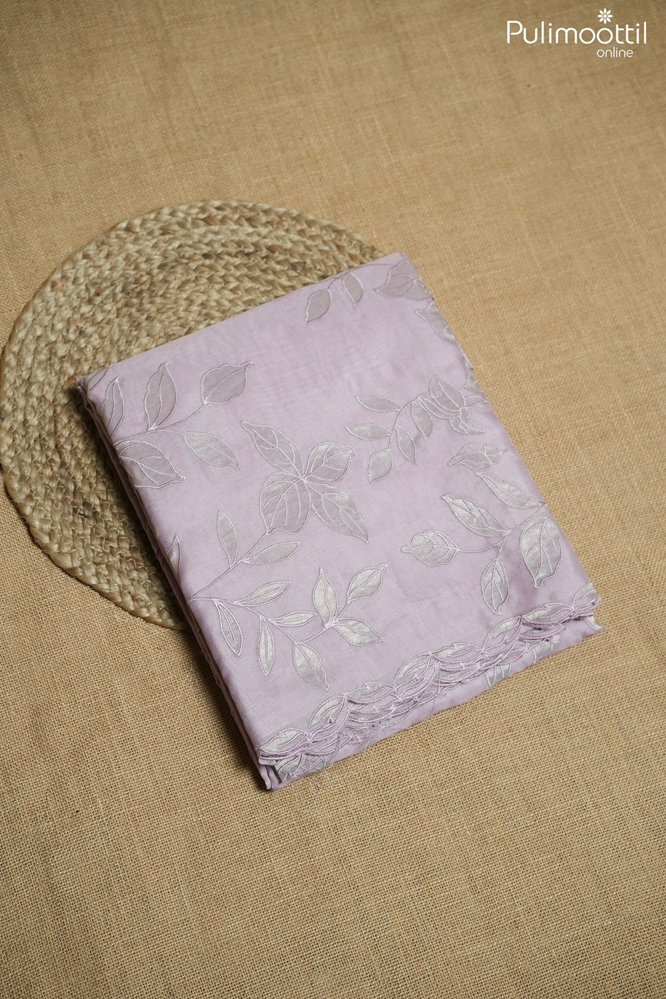 Lavender color organza fancy saree