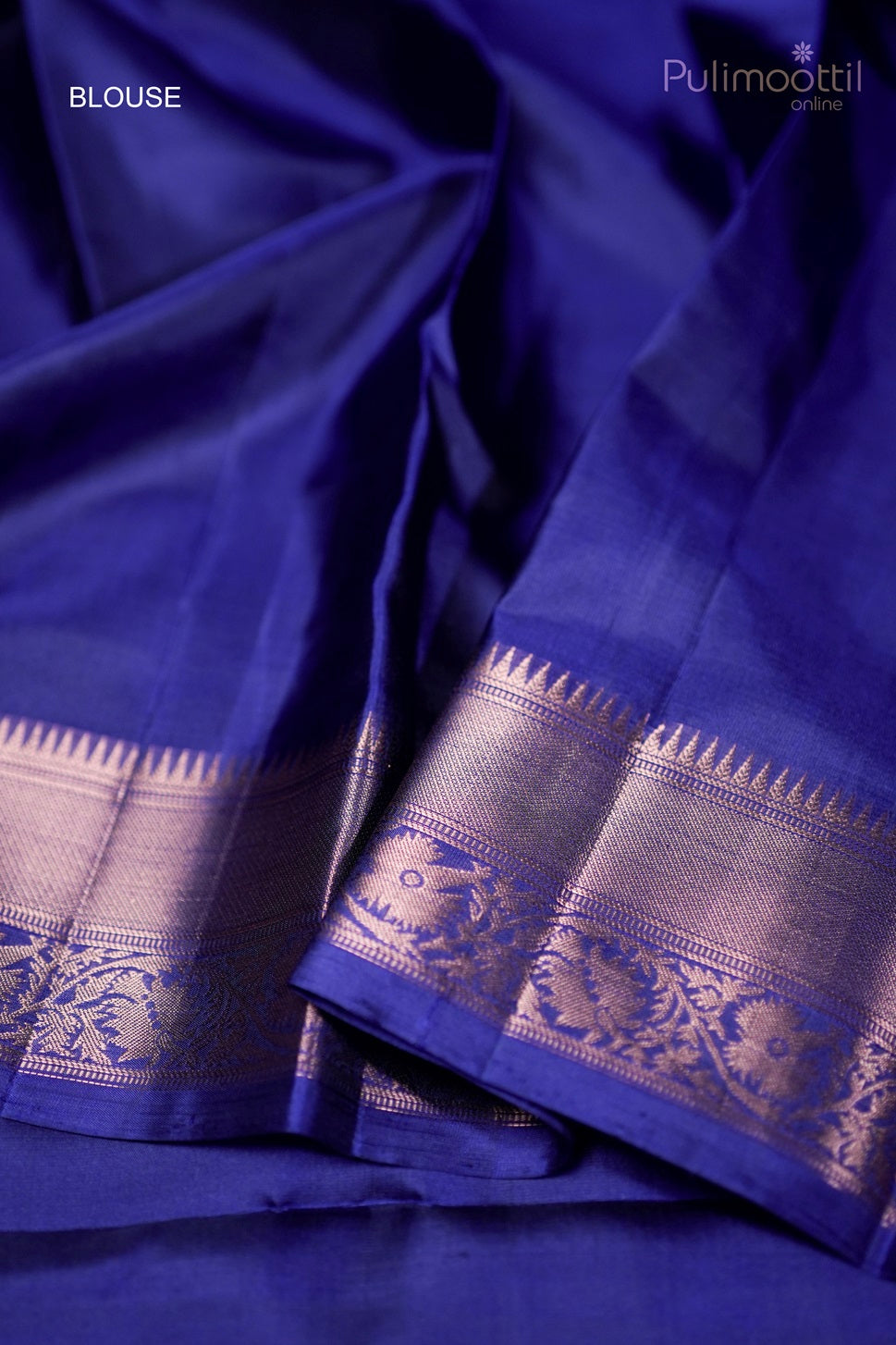 Dark Blue Colour Kanchipuram Soft Silk Saree