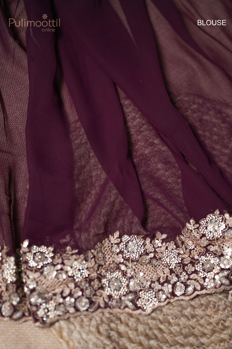 Purple colour georgette fancy saree