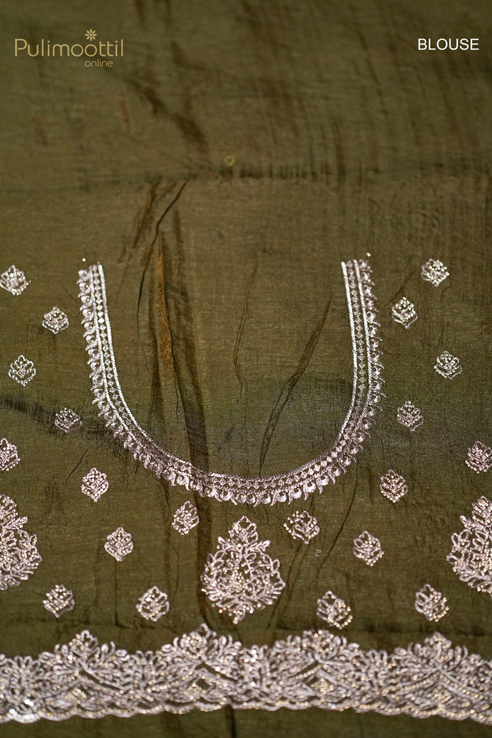 Olive Brown Colour Fancy Sareee