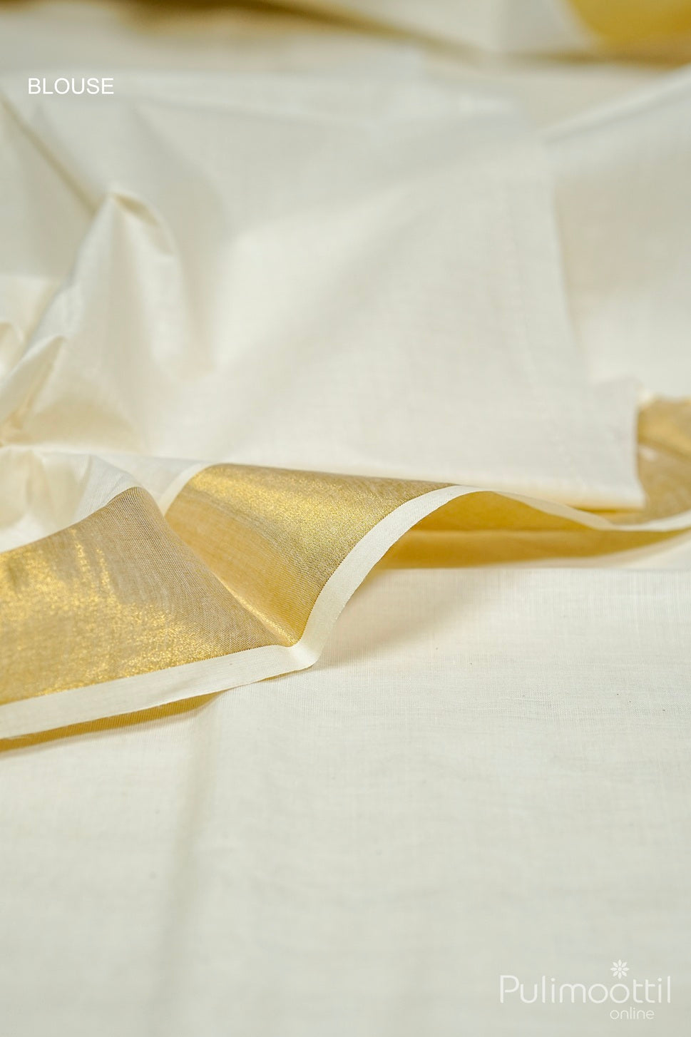 Kerala Cotton Hibiscus Set Saree.