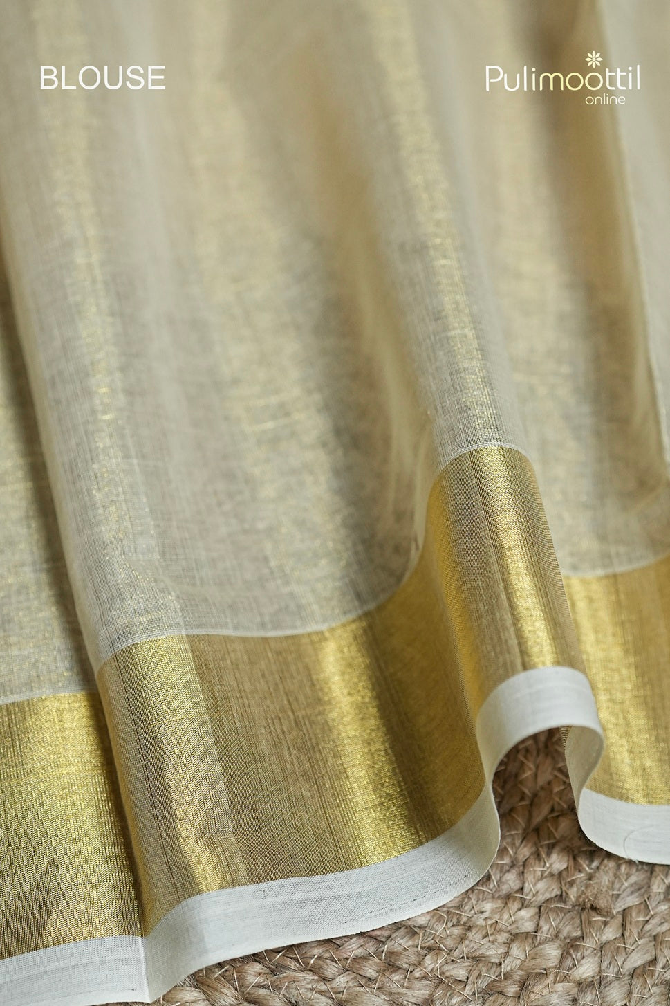 Kerala Traditional Golden Tissue Handloom Set Saree