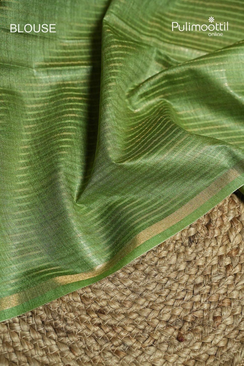 Dark Mint Green Colour Tussar Silk Saree