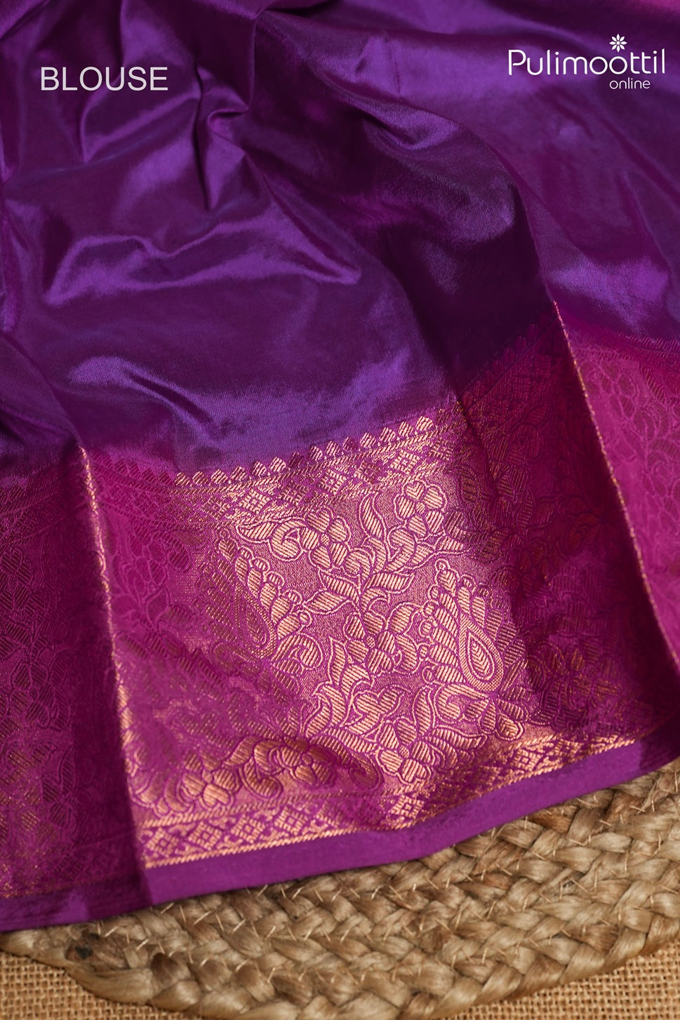 Dark Magenta Colour Kanchipuram Soft Silk Saree